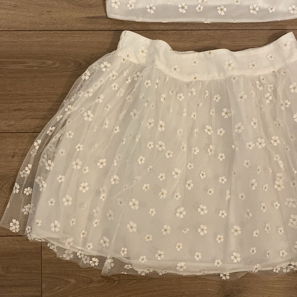 NWOT Buddy Love Cutie Skirt Top Set English Daisy Bridal White & Gold Medium - Picture 5 of 11